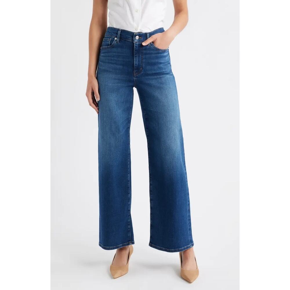 FRAME Le Slim Palazzo High Waist Wide Leg Jeans Dark Wash Denim Sz 25 Great!
